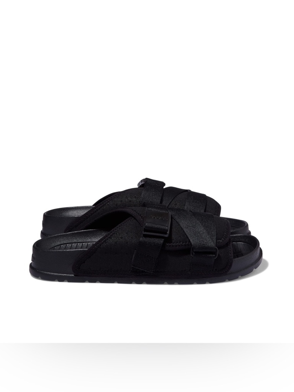People Footwear Sandals Womens 6 Black Strap Slide Adjustable Sport Casual